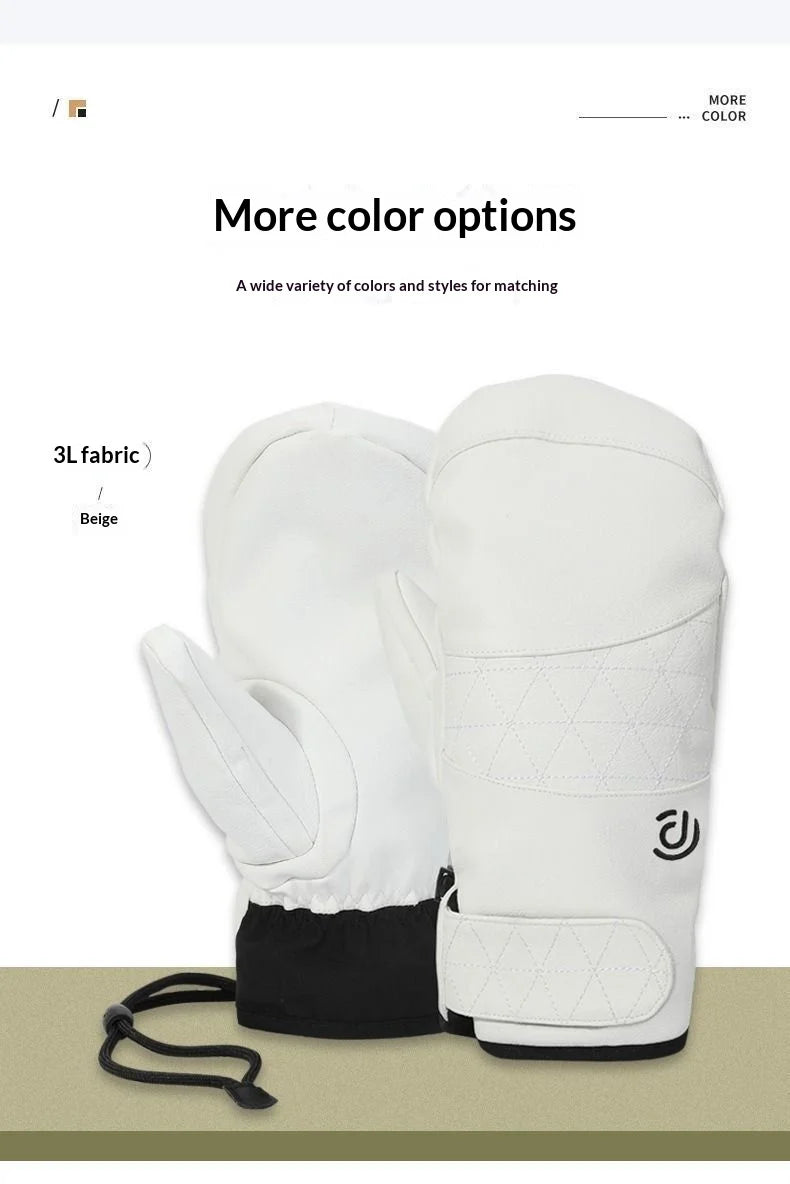 Winter Gloves: Warm, Touchscreen-Compatible, Ski-Ready, Waterproof, Windproof, Five-Finger Lined, Cold-Resistant, Fleece-Padded,