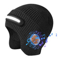 Bluetooth LED Beanie Hat Wireless Music Calls Headlamp Knitted Warm Winter Outdoor Night Sports for Men Women Adults