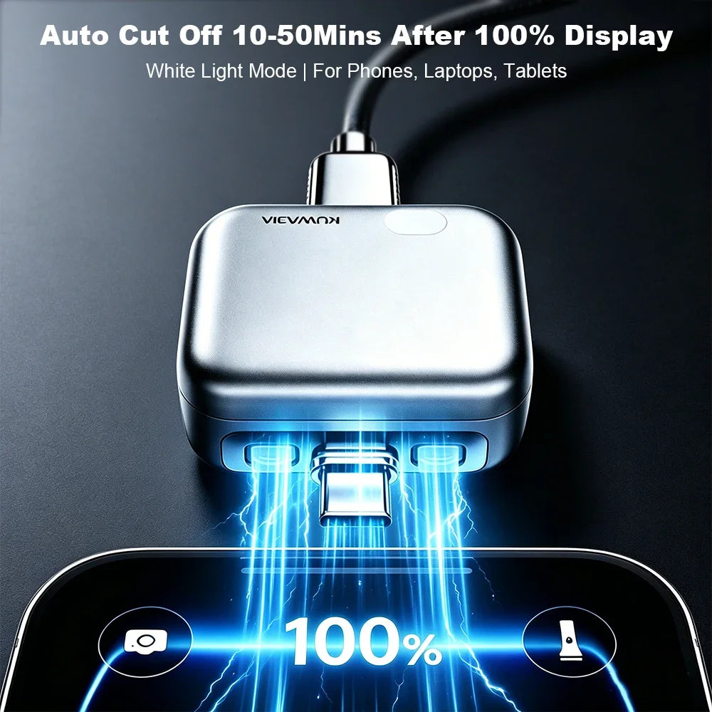 1Pcs Full Charge Auto Separation Charging Head, Type-C Smart Auto Cut Adapter, Universal Safety Charger for Daily Unattended Use