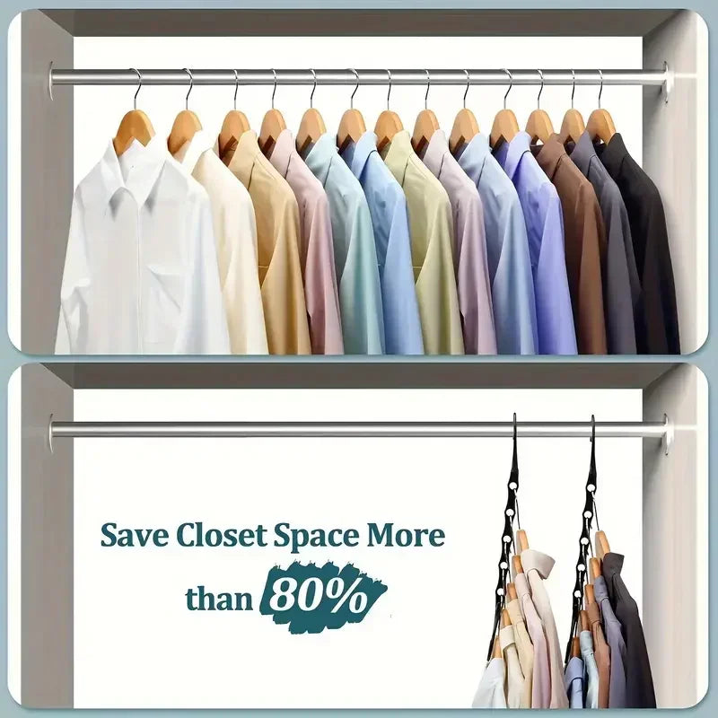 Sturdy Hanger Organizer Plastic Space Saving Hanger Smart Magic Clothes Hanger for Dorm Closet Storage Bedroom Essentials