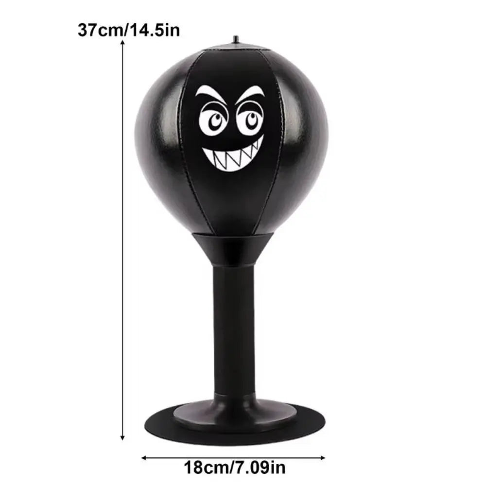 Decompress With Suction Cup Desktop Punching Bag Inflatable Desk Mountable Boxing Training Bag Wall Mountable Physical Exercise
