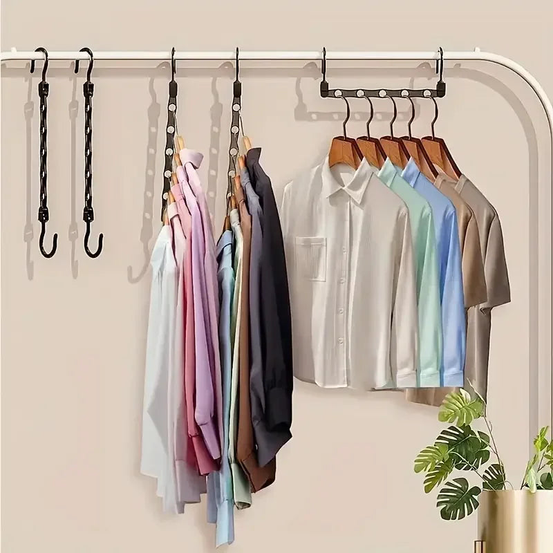 Sturdy Hanger Organizer Plastic Space Saving Hanger Smart Magic Clothes Hanger for Dorm Closet Storage Bedroom Essentials