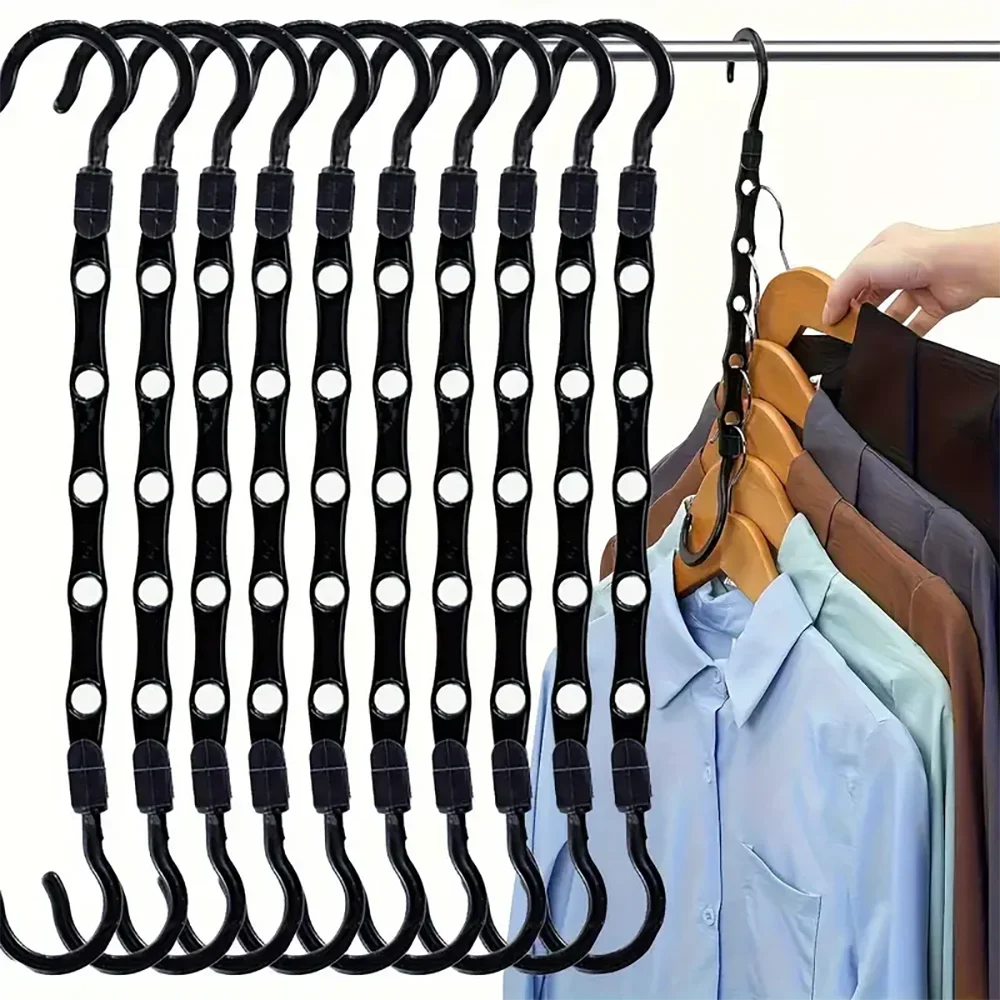 Sturdy Hanger Organizer Plastic Space Saving Hanger Smart Magic Clothes Hanger for Dorm Closet Storage Bedroom Essentials