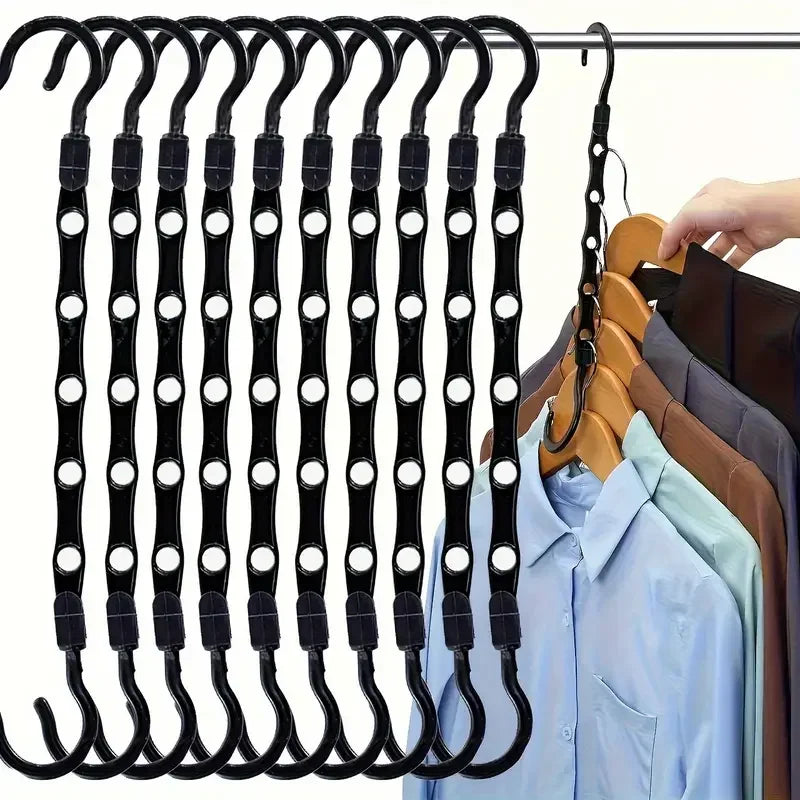 Sturdy Hanger Organizer Plastic Space Saving Hanger Smart Magic Clothes Hanger for Dorm Closet Storage Bedroom Essentials