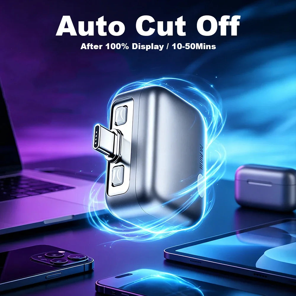 1Pcs Full Charge Auto Separation Charging Head, Type-C Smart Auto Cut Adapter, Universal Safety Charger for Daily Unattended Use