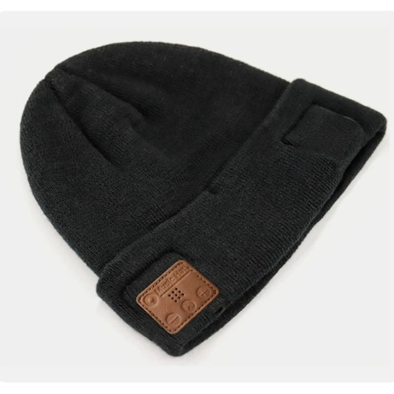 Bluetooth LED Beanie Hat Wireless Music Calls Headlamp Knitted Warm Winter Outdoor Night Sports for Men Women Adults