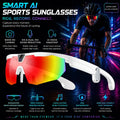 2026 AI Smart Glasses 800W Camera Anti-shake Cycling Video&Photo Al Voice Wake-Up IP66 Dust Water Sweat Resistant Smart Glasses